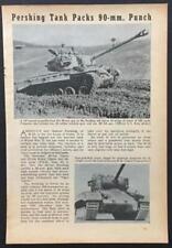 M-26 “Pershing Tank packs 90 mm Punch” 1945 vintage pictorial picture