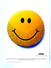 1999 JEEP 4 x 4 Smiley Face Antenna Ball Beard Stubble Vintage Original Print Ad picture
