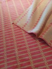 True Vintage Mid-century 1950s 1960s Pink Geometric Tablecloth Fabric Upholstery picture