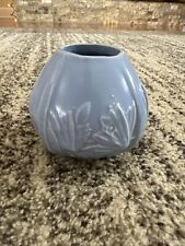 VINTAGE MCCOY BUTTERFLY BLUE POT 1940s MARKED USA picture