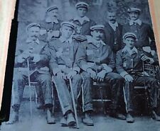 EARLY Tintype PHOTO Old Group Occupational Suits Uniforms Hats Canes Gentlemen  picture