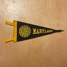 Vintage 1950s University of Maryland 4x9 Felt Pennant Flag picture