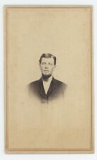 Antique CDV Circa 1860s  Handsome Young Man With Chin Beard Wearing Suit & Tie picture