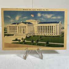 Postcard Oklahoma City OK State Capitol Building 1940s Unposted Linen picture