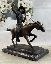 Frederic Remington Bronze Cowboy Will Rogers Statue Sculpture Western Art 14
