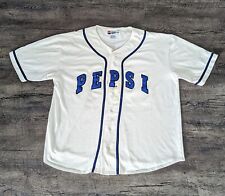 Pepsi-Cola Generation Next 90s Stitched Button Down Baseball Jersey Size XXL Y2K picture