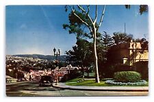Laguna Beach California Street Scene Postcard Old Cars picture