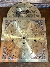 Vintage NOS COLONIAL Brass Grandfather Clock Dial Moon Face / Replacement parts picture