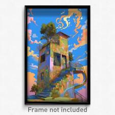 Art Poster - Antique Barracks (Psychedelic Trippy Weird 11x17 Print) picture