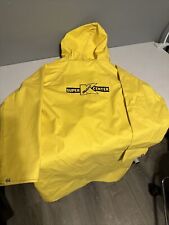 Rare Vintage Super K Mart Yellow Employee Rain Coat Jacket - MUST SEE picture