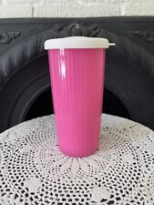 Tupperware #3329A Insulated 24 oz Pink Tumbler Travel Cup w/Lid picture