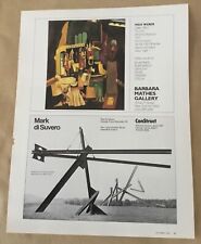 Max Weber & Mark di Suvero gallery exhibition print ad 1979 vintage magazne art picture