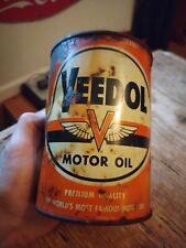 1950’s VEEDOL Motor Oil Can 1 qt. RUSTY PATINA  picture