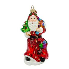 Christopher Radko A Splendid Arrival Santa Claus Glass Christmas Ornament 6” picture