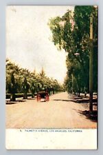 Los Angeles CA-California, Palmetto Avenue, Antique, Vintage c1908 Postcard picture