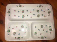 EUC Antique Porcelain Petite Floral Serving Dish picture