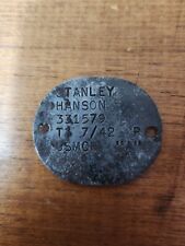 Ww2 USMCR Dog Tag Named To Stanley Hanson Dug On Guadalcanal With Research picture