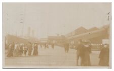 RPPC Princes Landing Stage 25683 Postcard c1908 Liverpool People on Dock Ships picture