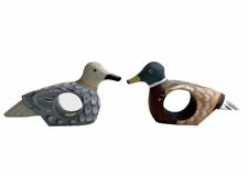 Pair of Wooden Decoy Duck Napkin Rings picture