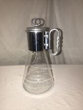 Vintage Heat Proof Coffee Pot Corning Clear Glass Beunilum Handle And Top picture