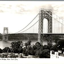 c1940s New York City, NY RPPC George Washington Bridge Real Photo Postcard A87 picture