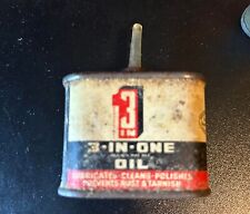 Vintage 3-IN-ONE Machine Oil Handy Oiler Tin/Can  1 oz. Tin Empty picture