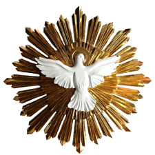 Sculpture Statue of the Holy Spirit Carved in Wood Dove over the Royal Doors 23
