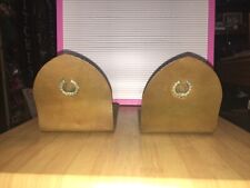 vintage circa 1930’s teachers college mansfield pa 57th district metal bookends picture