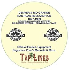 DENVER & RIO GRANDE OFFICIAL GUIDES, EQUIMENT REGISTERS, POORS &  ICC ON CD picture