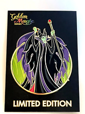 JUMBO Maleficent LE Disney Pin ✿ Evil Villain Flames Golden Magic RARE Acme Star picture