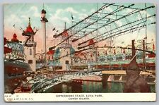 Postcard Hippodrome State Luna Park Coney Island Amusement Park Brooklyn NY picture