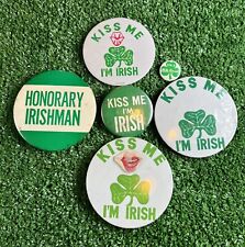 Vintage St Patrick’s Day Button Lot • 1.5-4