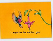 Postcard i want to be nectar you with Insect Flower Comic Art Print picture