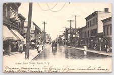 Nyack New York Main Street RPPC Real Photo Postcard 1907 Street View picture