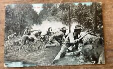 ANTIQUE POSTCARD  SOLDIERS ON THE FIRING LINE MILITARY POSTCARD. picture