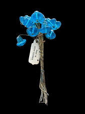CZECH SLOVAKIA VINTAGE BLUE BELL FLOWER ARRANGEMENT BOUQUET MADE IN CS BEAUTIFUL picture