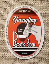 Yuengling Bock Beer 12 Oz Oval Label D G Yuengling & Son Inc Pottsville Pa picture
