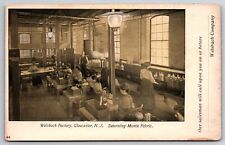 Gloucester New Jersey~Welsbach Factory Interior~Ladies Saturate Fabric~c1905 PC picture