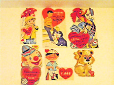 Vintage 60s/70s  Lot Of 6 Valentine Cards Used   A8 picture