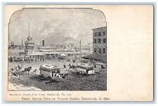 c1905 Horse Trolley Ferry House Foot of Fulton Street Brooklyn NY Postcard picture