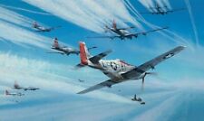 Jet Hunters by Robert Taylor Aviation Art signed by WWII Mustang Pilots picture