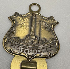 Vintage Springfield Illinois Abraham Lincoln Tomb & Monument Metal Bookmark picture