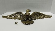 Vintage SOLID Brass FEDERAL AMERICAN EAGLE Wall Hanging Decor 19” EUC picture