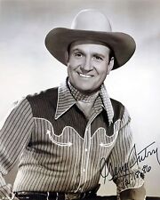 GENE AUTRY LEGENDARY AMERICAN COUNTRY SINGER AUTOGRAPHED 8X10 PHOTO REPRINT picture