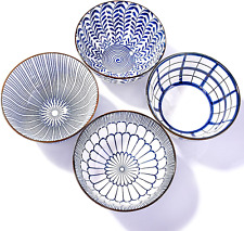Japanese Rice Bowls Set of 4, Ceramic Rice Bowls for Rice Soup Porridge Oat picture