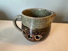 Soma Ware somayaki green crackle double wall gold horse Tea Creamer picture