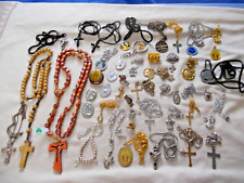 Jewelry Lot  Vintage / Now Pendants Pins Crucifix Cross Religious Spiritual 42+ picture