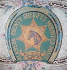 Orig. 1940's Alameda Co. Calif. Sheriff, Jim Myers Deputy Masonite Sign. 18x19 picture