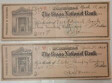 2 1921 RIGGS WASHINGTON D.C. BANK CHECKS E316 picture