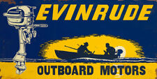 EVINRUDE OUTBOARD MOTORS ADVERTISING METAL SIGN picture
